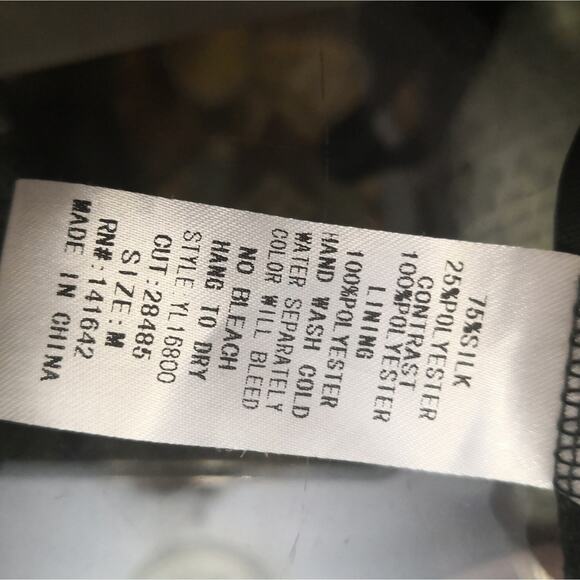 Fab'rik Black Keyhole Silk Maxi Dress M Boho Minimalist Retrogirl Glam Party - Picture 6 of 7